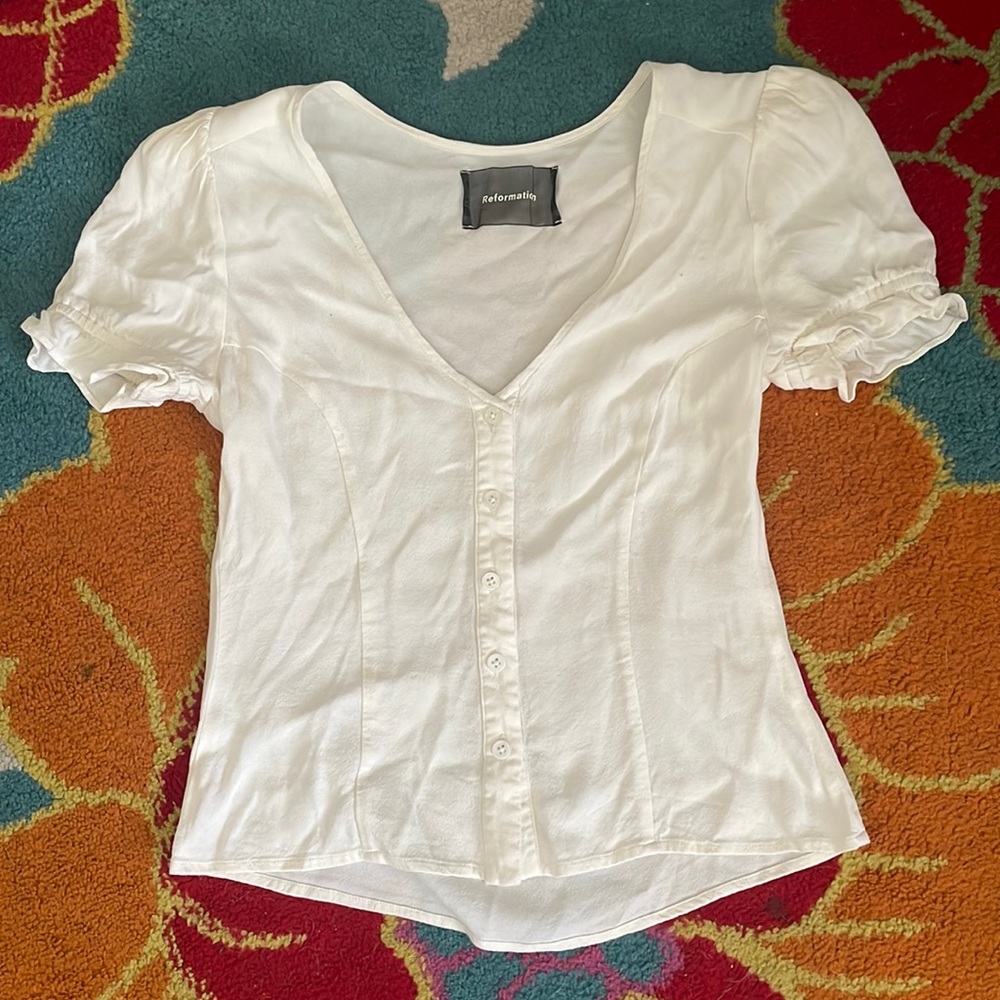 Reformation button down top S